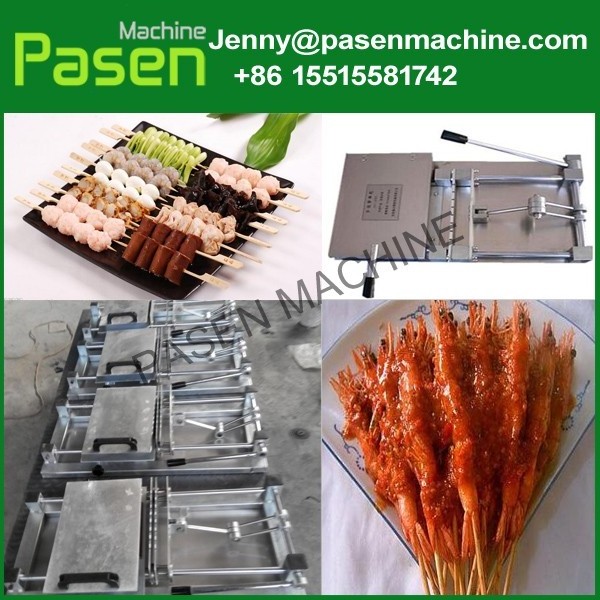 hot sale manual professional small meat skewer machine/souvlaki skewer machine