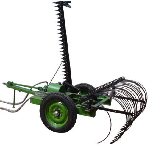 Mini Hay Raker Machine grass mower with rake Compact tractor hay mower with rake