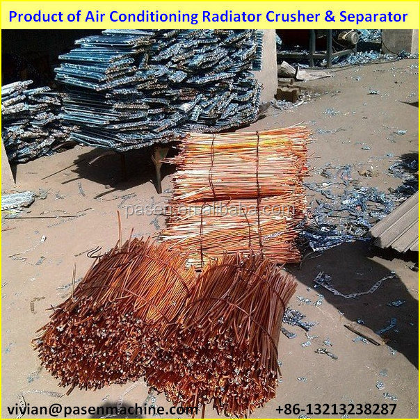 Al-Cu Separator Machine for Recycling Air conditioner Radiator, Copper Recycler