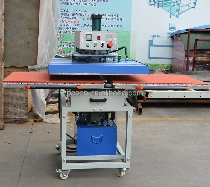 Double Station semi Auto Heat Transfer Press Printing Machine  t shirt embossing Machine for logo