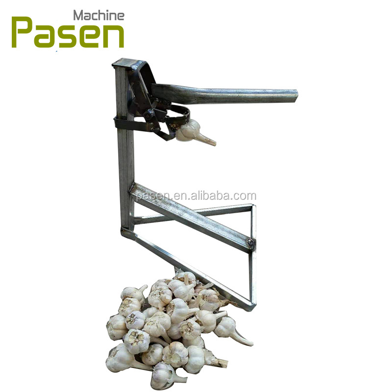 Electric garlic processing equipment / concave garlic root cutting machine / garlic leaf and root cutter