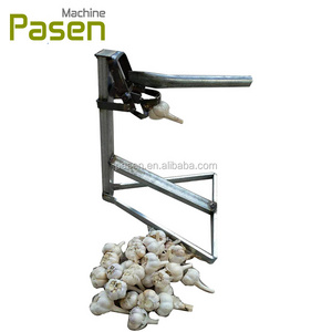 Electric garlic processing equipment / concave garlic root cutting machine / garlic leaf and root cutter