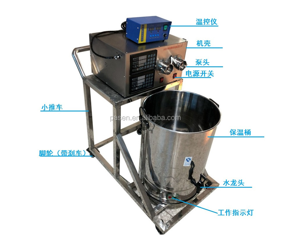 paraffin wax melting filling machine Semi-Automatic hot wax filling machine