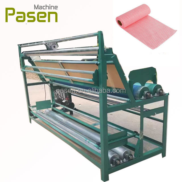 high quality meter counter inspection automatic clothes folding nonwoven rewinding machine fabric roll cutting machine