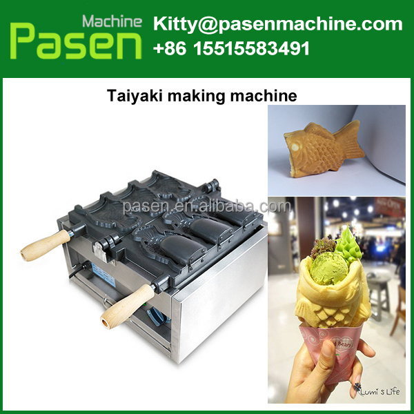 Automatic taiyaki maker Fish waffle maker Mini taiyaki machine