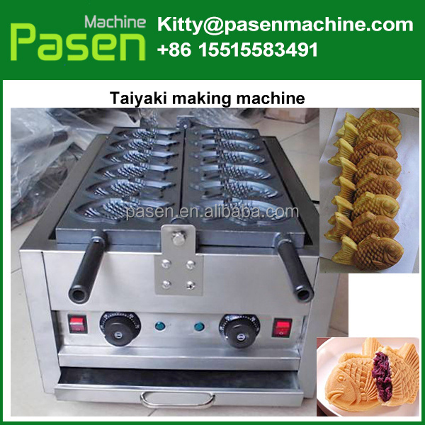 Automatic taiyaki maker Fish waffle maker Mini taiyaki machine