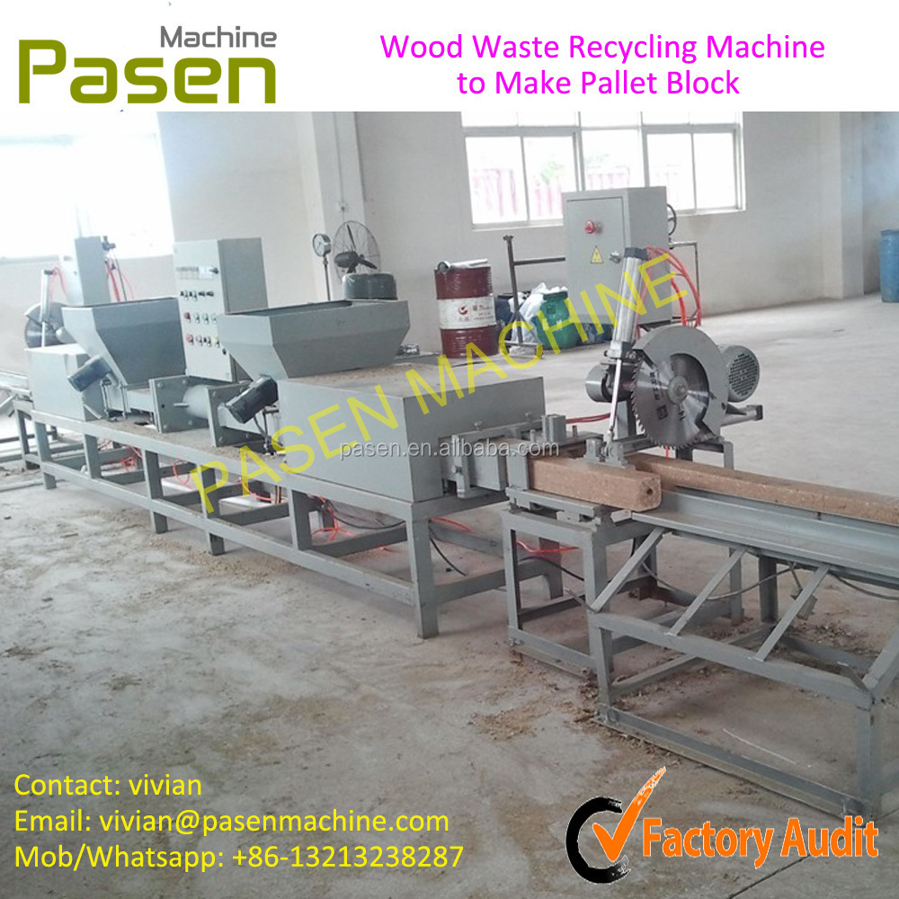 Wood Sawdust Block Hot Press Machine Compressed Wood Pallet Feet Block Making Machine