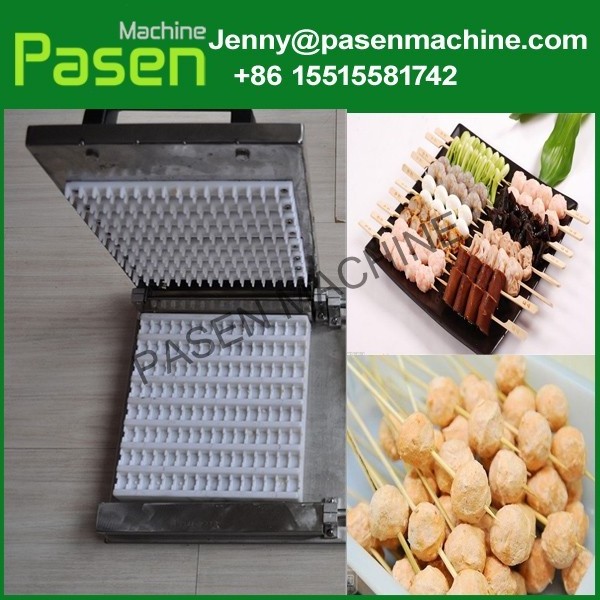 hot sale manual professional small meat skewer machine/souvlaki skewer machine