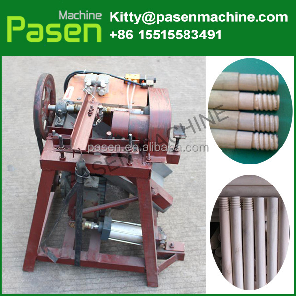 Broom stick thread machine Wooded threaded rod making machine Wood stick threading machine