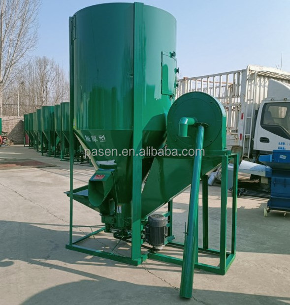 Small poultry feed mixer grinders for animal feed mills cattle feed grinding machine