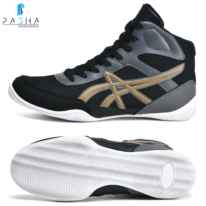 Durable Men Light Weight Wrestling Shoes Breathable Mesh Boxing Sneakers Men's Customized Shoes BY PASHA INTERNATIONAL