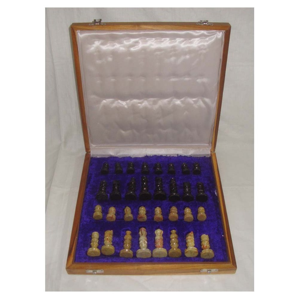 Indian Handmade Luxury Polished Wooden Chess Board pieces International Chess Set with Box Of Handicraft Backgammon Playing Game