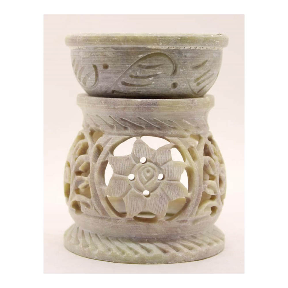 No.1 Quality Natural Stone Made Customize Carved Work Aroma Oil Burner For Room Air Freshener For Decoration