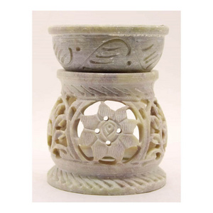 No.1 Quality Natural Stone Made Customize Carved Work Aroma Oil Burner For Room Air Freshener For Decoration