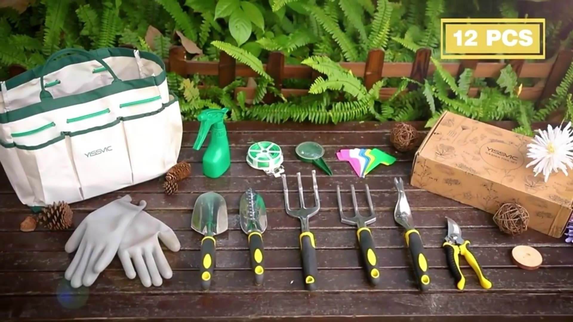 Supplies Hand Tools Set Kit With Fork Rake Trowel Pruner Digging Garden Tool Bag For Women