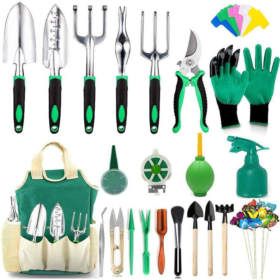 Supplies Hand Tools Set Kit With Fork Rake Trowel Pruner Digging Garden Tool Bag For Women