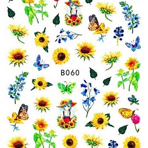 Paso Sico Sunflower Golden Colors Holiday Summer Design Cartoon Nail Art Stickers for DIY 3D Creative Decoration DIY