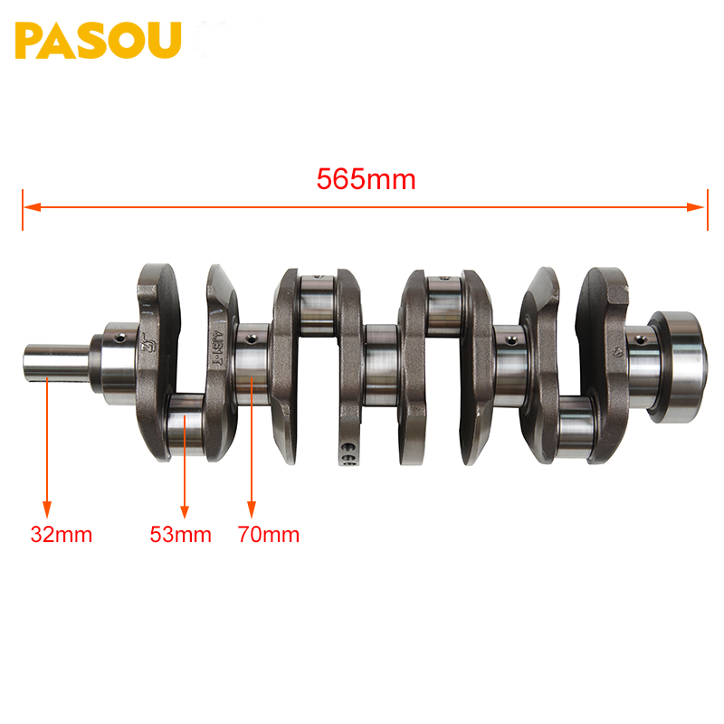 PASOU 8-94453525-0 4JB1T Engine Crankshaft  For ISUZU NKR55 100P TFR 4JB1-T Pickup Spare Parts