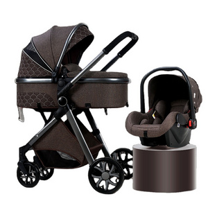 Newborn Gifts Items Aluminum Frame Stroller and Car Seat in One Baby Strollers