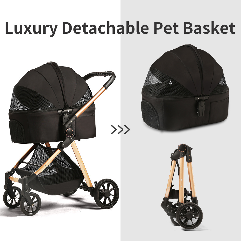 Dog Stroller for Large Pet Jogger Stroller Breathable Animal Stroller with 4 Wheel and Storage Space Pet Cart