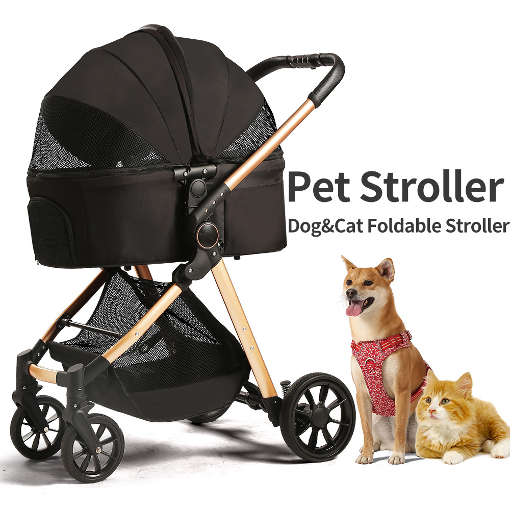 Dog Stroller for Large Pet Jogger Stroller Breathable Animal Stroller with 4 Wheel and Storage Space Pet Cart