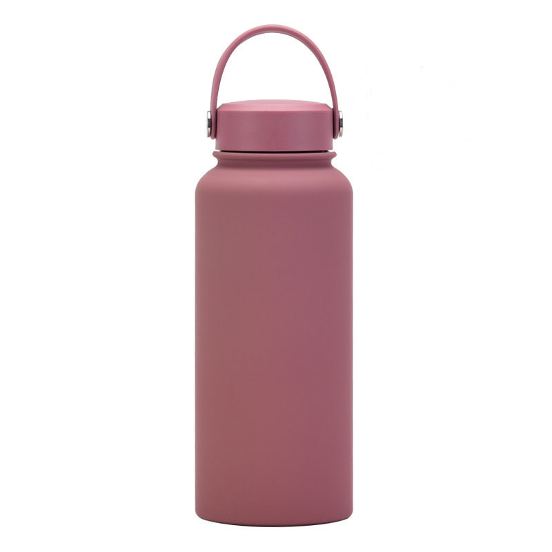 800ml Insulated Water Bottle Vacuum Stainless Steel Water Bottle with Straw & Leak Proof chug lid for hiking