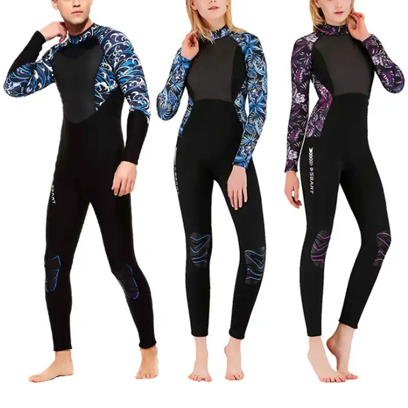 Men 3/2mm 4/3mm Neoprene Wetsuits One Piece Long Sleeve Couple Surf Dive Wear Surfing Scuba Diving Suit