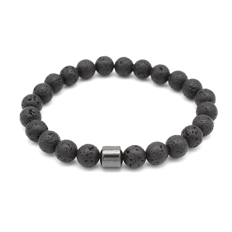 Magnetic Therapy Handmade 8mm Hematite Bead Bracelet  Energy Beads Stretch Bracelets