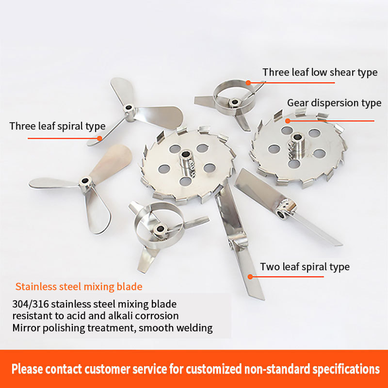 SUS304 Stainless Steel Pneumatic Mixing Impellers, Agitator Parts Blades, Industrial Agitator Mixing Propeller