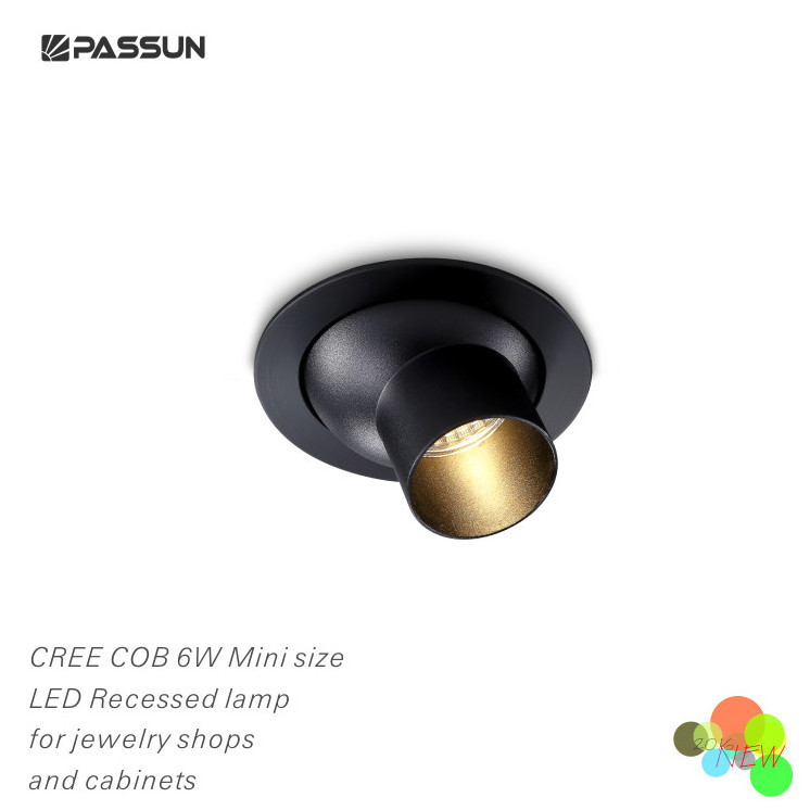 aluminium anodized black 9w three adjustable head led ceiling spot light