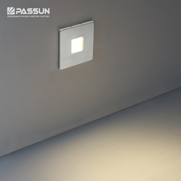 modern design aluminum indoor recessed wall foot lamp led stair step light