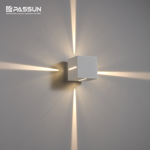 modern decor up and down exterior wall bracket mounted sconce lamp fixtures cube outdoor garden led wall light