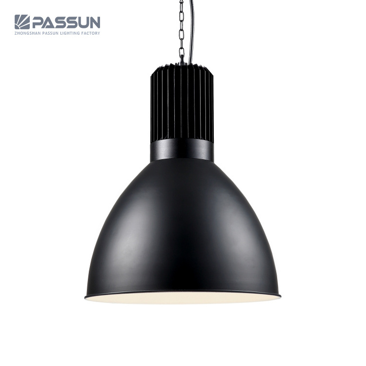 Nordic Industrial Commercial pendant lamp Restaurant Pendant Lights matte black Ceiling Led Drum Chandelier