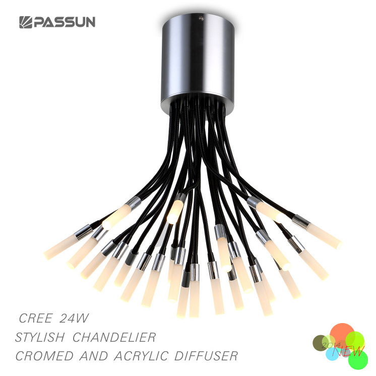 contemporary led chandelier Individual little plait design modern ceiling light with 24 bulbs