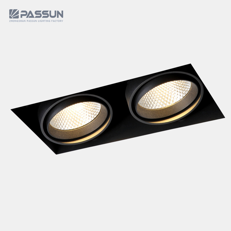 High Class professional lighting cob embedded square spotlight ceiling recessed rimless led grille light