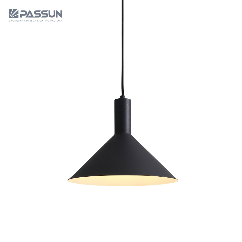 retro matt black aluminum hanging pendant lamp loft nordic light E27 chandelier