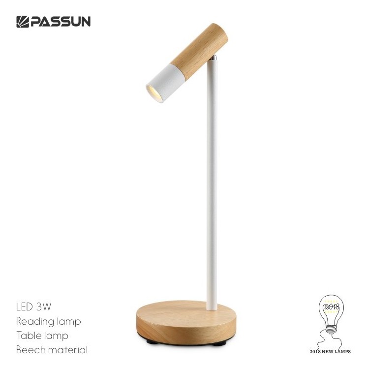 Nordic modern wooden decorative 3W LED reading lamp/decorate table lamp LED PASSUN