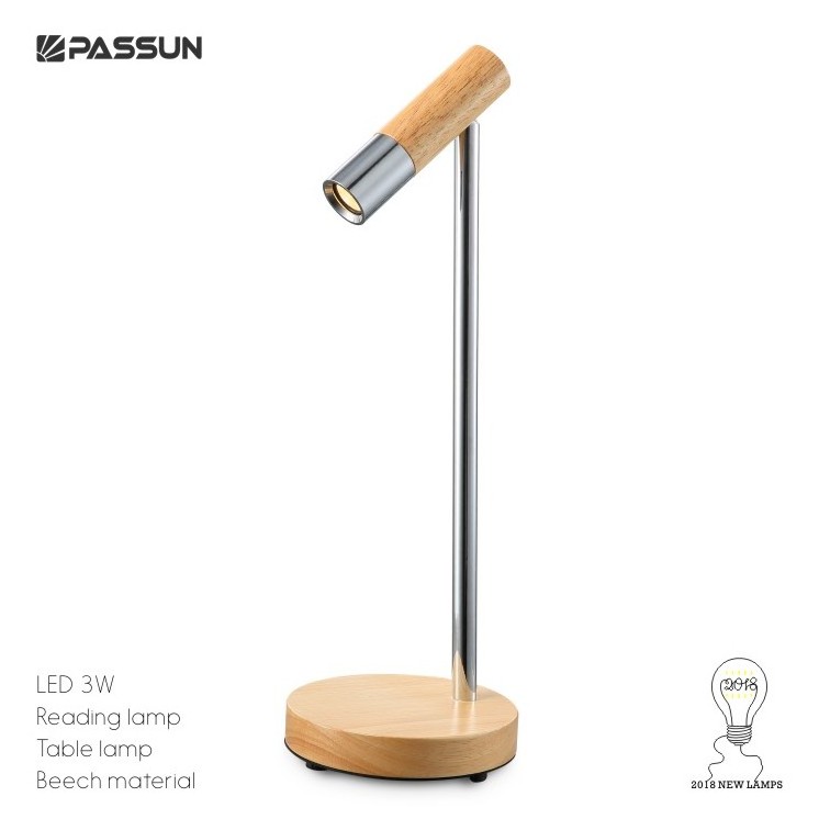 Nordic modern wooden decorative 3W LED reading lamp/decorate table lamp LED PASSUN