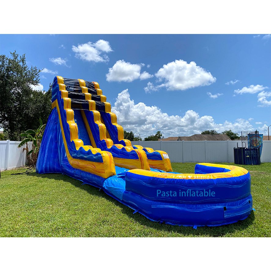 alibaba commercial palm tree kids 22' used inflatable water slide for sale