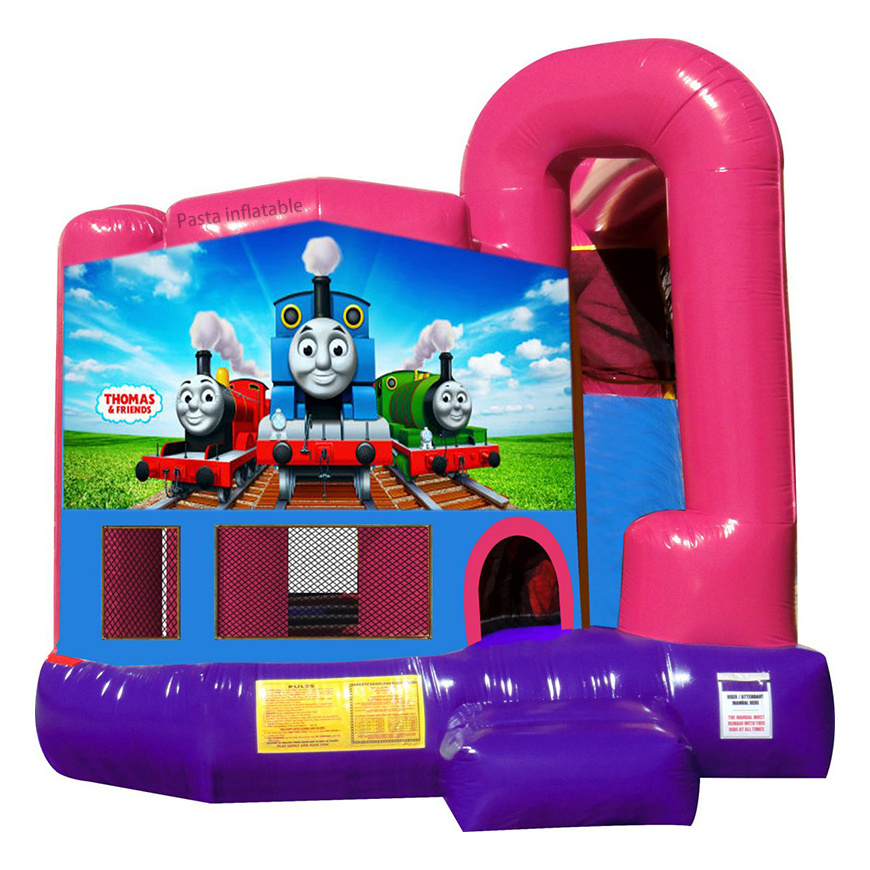 Customized kids club bounce house reviews inflatable train bouncy castle