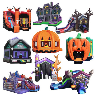 Hot item Halloween inflatable bouncer pumpkin bouncy castle inflatable haunted house bounce house