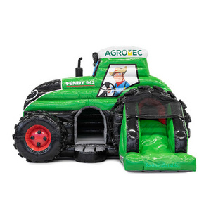 kids inflatable bouncer bouncy castle tractor bounce house with water slide