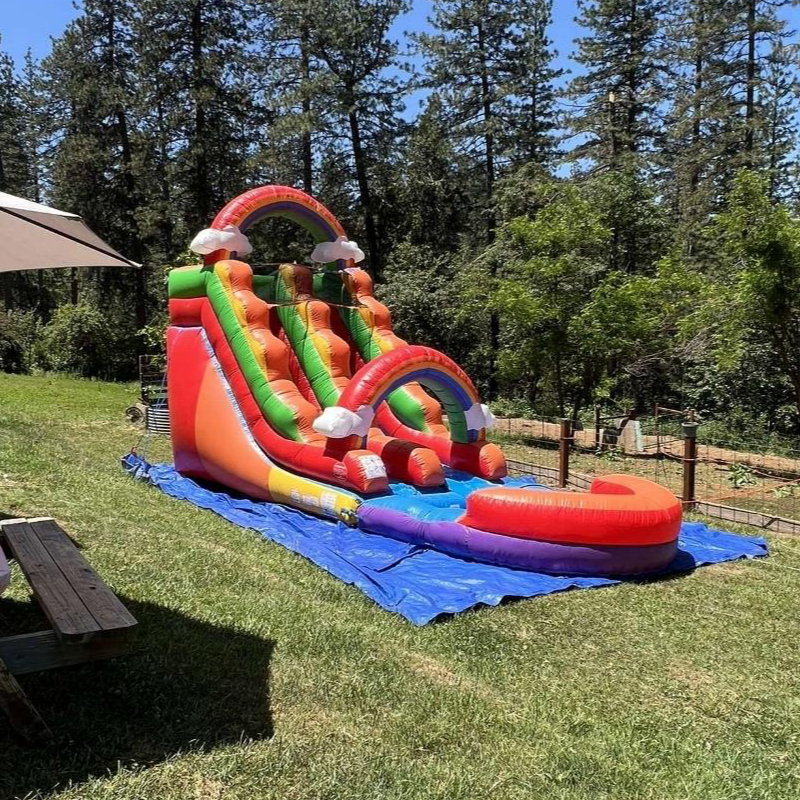 Amazing kids long inflatable waterslides candy cheap inflatable water slide