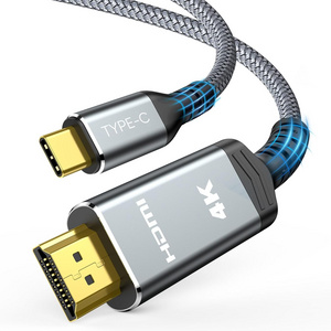 Nylon Braided 2.1 hdmi Cable 4K High-Speed USB 3.1 Type C to HDMI 2.0 Cord USB C to HDMI Cable