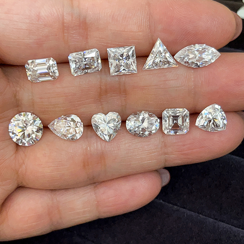 Paston Wholesale Fancy Round Cut DE VVS Mossanite Loose Stones Big Inventory Ready To Ship Moissanite Diamond Price By Carat