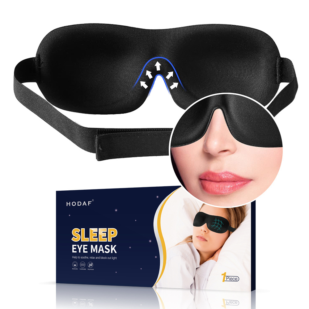 100% blackout light 3d eye mask for sleeping adjustable breathable 3d eye mask