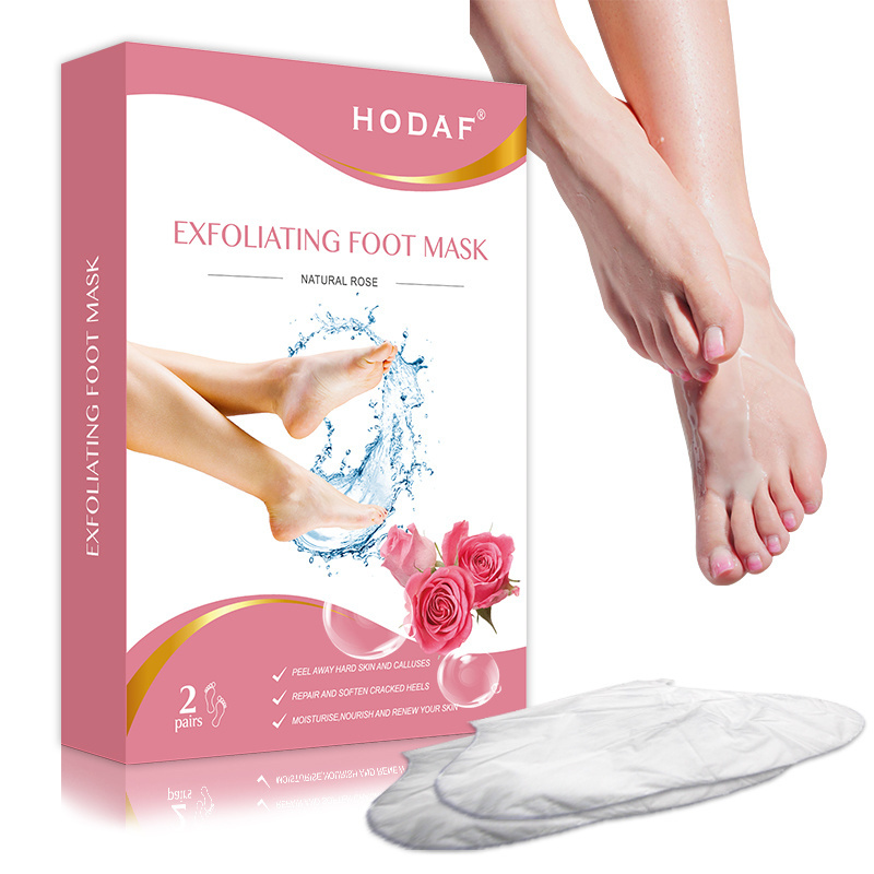 CE ISO exfoliation foot feet care peeling mask free sample skin socks type private label removal peel off hand and foot mask