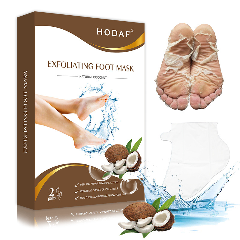 Private Label Korea Efero Footmask Socks Coconut Oil Exfoliating Feet Peel Ayak Maskesi Peeling Baby Your Foot Skin Care Mask