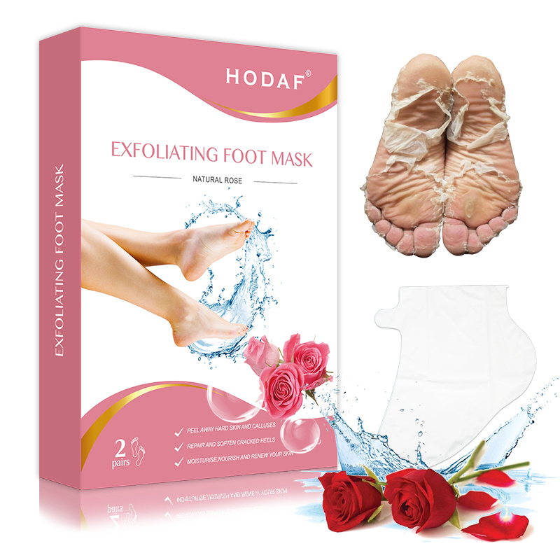 CE ISO exfoliation foot feet care peeling mask free sample skin socks type private label removal peel off hand and foot mask