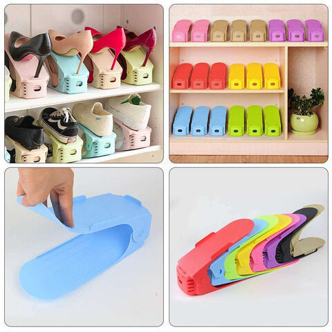 Shoe organizer for closet shoe stacker storage space saver  Double Deck Shoe Rack Holder for Closet Organization